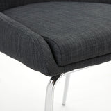 2. Stylish Moira Dining Chair: Grey Linen for modern interiors