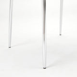 3. Grey Linen Moira Dining Chair with sturdy wooden legs