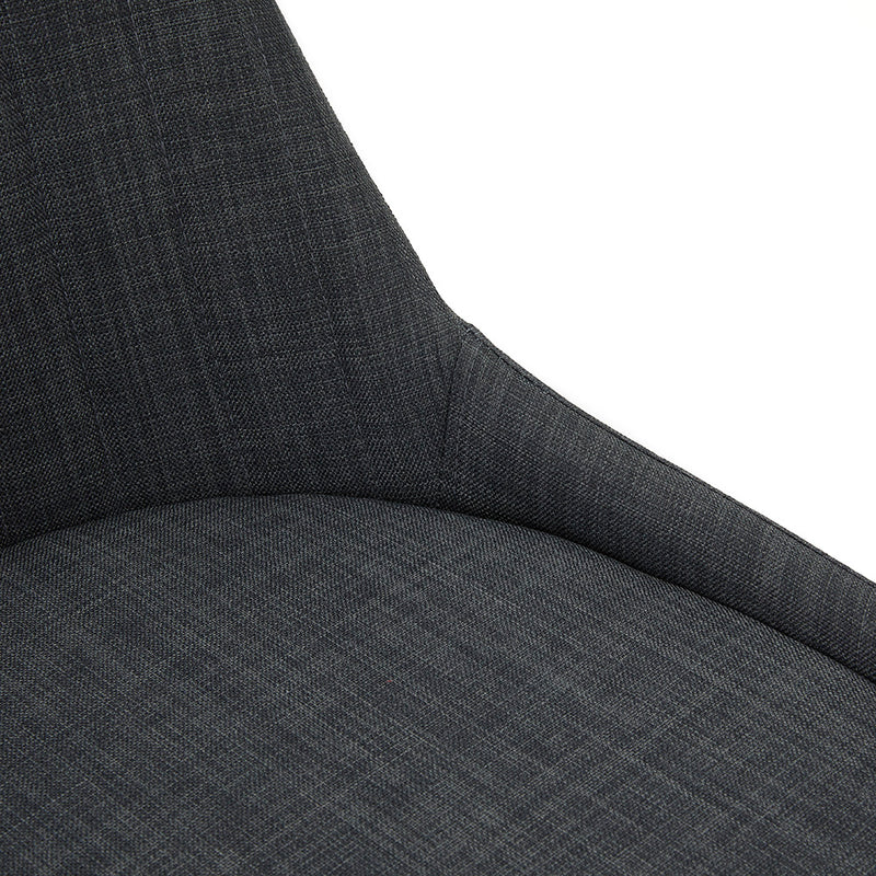 4. Elegant Moira Dining Chair: Grey Linen for a sophisticated dining experience