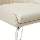 4. "Taupe Leatherette Moira Chair - Add a touch of sophistication to your dining space"