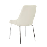 5. "Moira Dining Chair: Taupe Leatherette - Sleek and modern design for contemporary interiors"