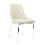 1. "Moira Dining Chair: Taupe Leatherette - Elegant and comfortable seating option for your dining room"