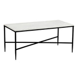 1. "Herbert Coffee Table Marble Top: Black Frame - Elegant and modern living room furniture"