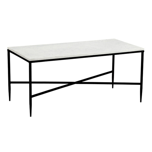 1. "Herbert Coffee Table Marble Top: Black Frame - Elegant and modern living room furniture"