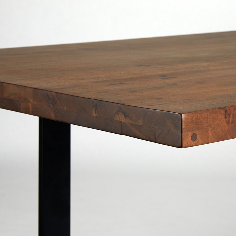 5. "Versatile 114" Straight Edge Dining Table - U Legs for various dining occasions"