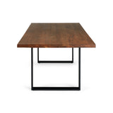 7. "Sleek 114" Straight Edge Dining Table - U Legs for a polished dining experience"