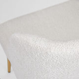 6. "White Fur Fabric Dining Chair - Soft and Cozy Seating Option"