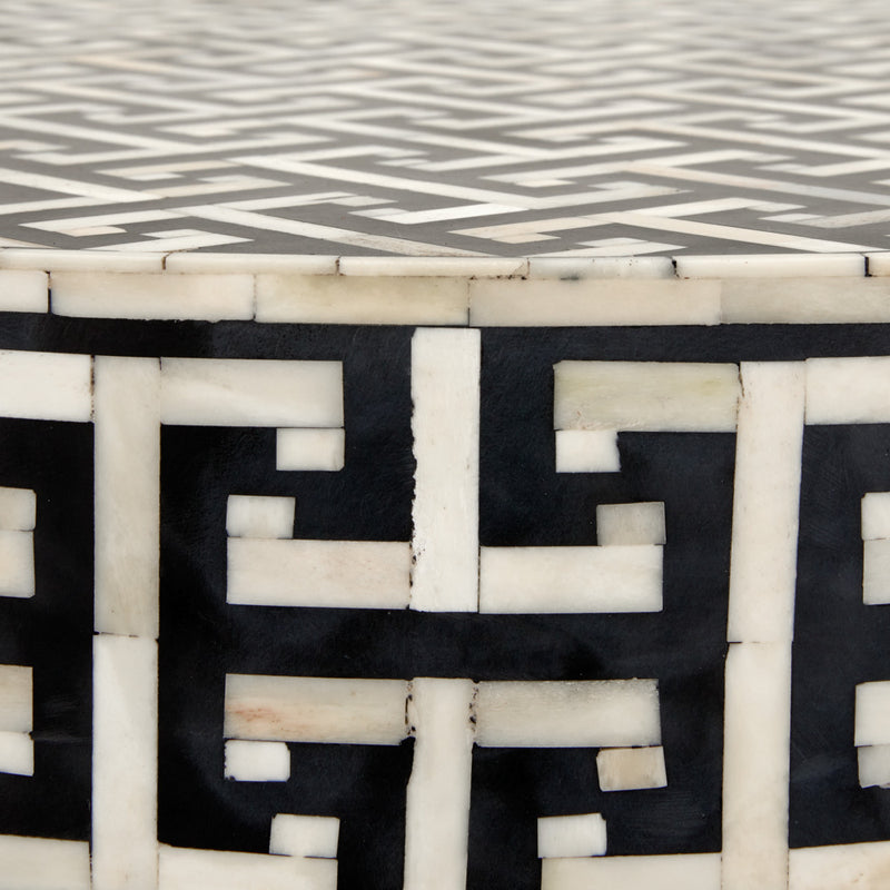 2. "Handcrafted Augustine Bone Inlay Coffee Table for elegant living spaces"