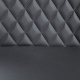 8. "Dark Grey Leatherette Emily Black Dining Chair - Versatile and durable seating option for any dining setting"