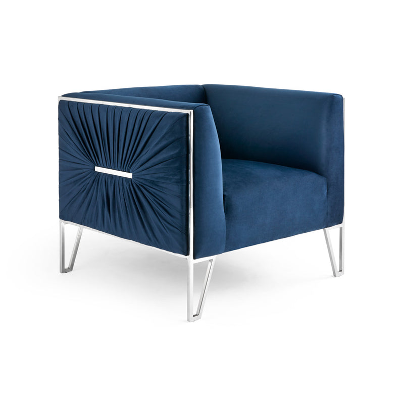 1. "Truro Accent Chair in Ink Blue Velvet - Luxurious and Stylish"