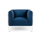 2. "Ink Blue Velvet Truro Accent Chair - Elegant and Comfortable"