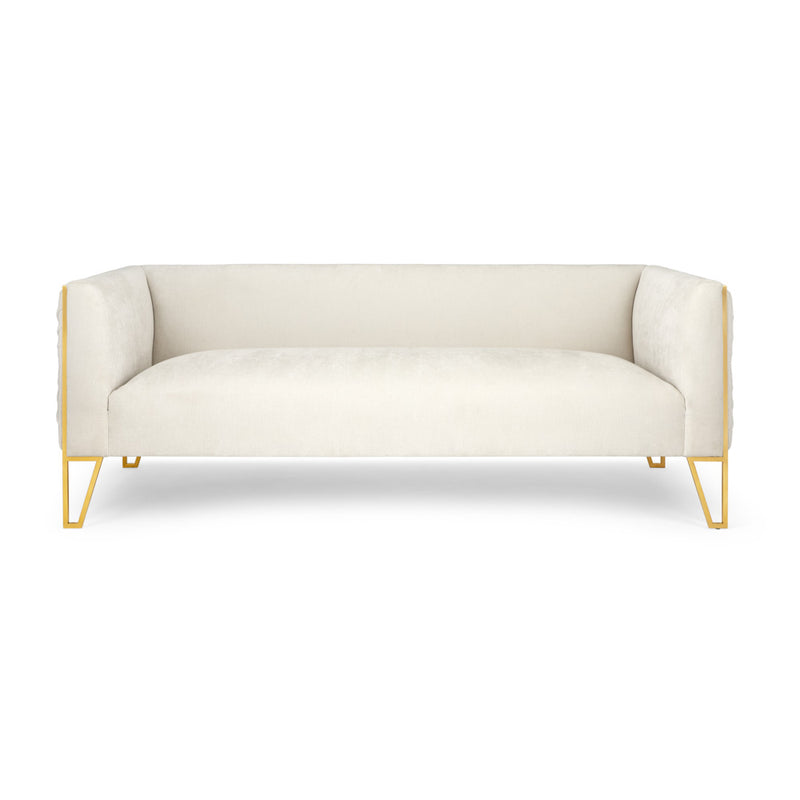 3. Medium-Sized Truro Gold Sofa: Vanilla Fabric - Perfect Blend of Style and Functionality