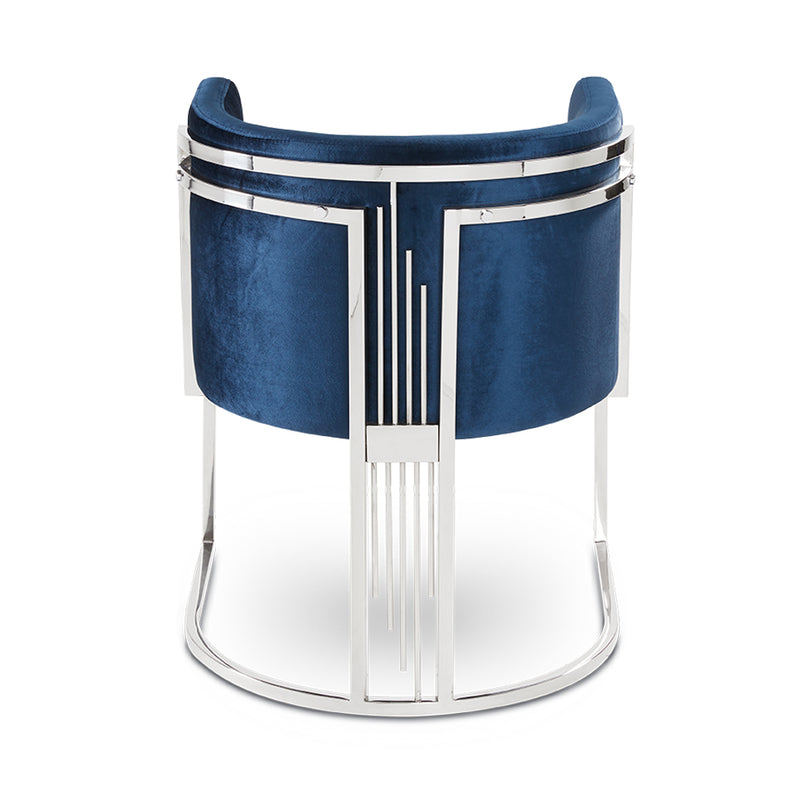 2. "Blue velvet Theo chair - stylish addition to any living space"