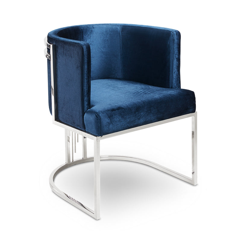 1. "Theo chair in blue velvet - elegant and comfortable seating option"