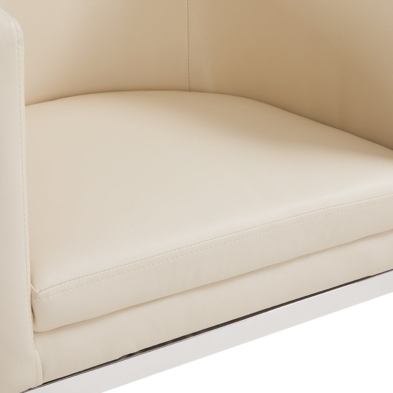 6. "Anton Accent Chair: Taupe Leatherette - Luxurious seating with a touch of sophistication"