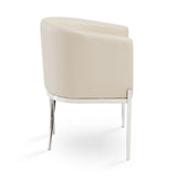 7. "Taupe Leatherette Anton Accent Chair - Versatile and functional addition to any room"