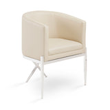 1. "Anton Accent Chair: Taupe Leatherette - Sleek and stylish seating option"
