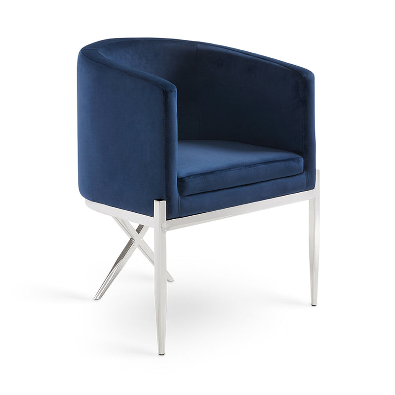 1. "Anton Accent Chair: Blue Velvet - Luxurious and Comfortable Seating"