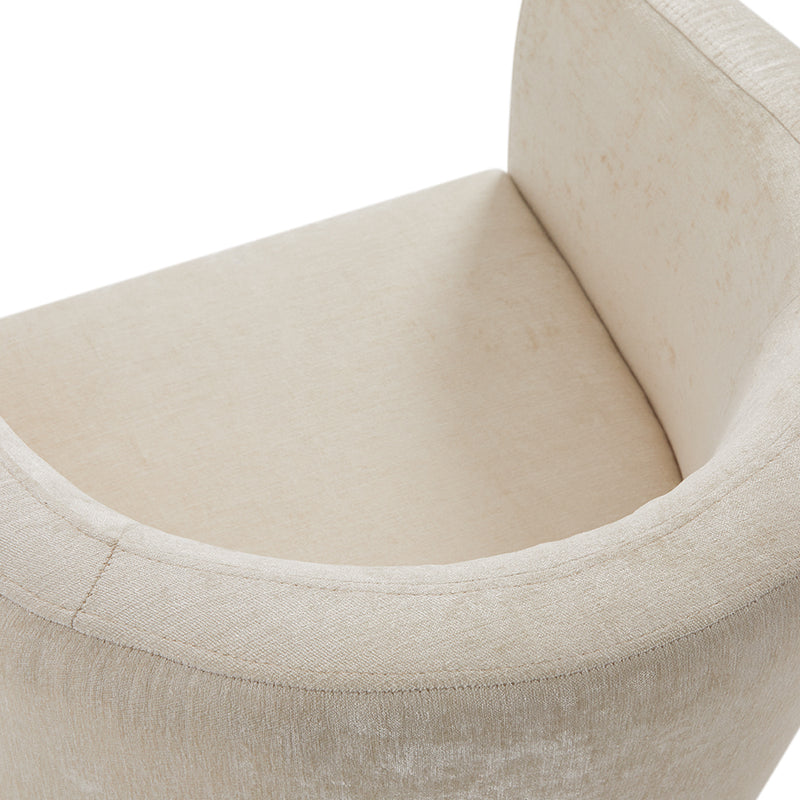 2. "Ivory Fabric Anton Accent Chair - Stylish addition to any living space"