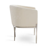 7. "Ivory Fabric Anton Accent Chair - Add a touch of sophistication to your home"