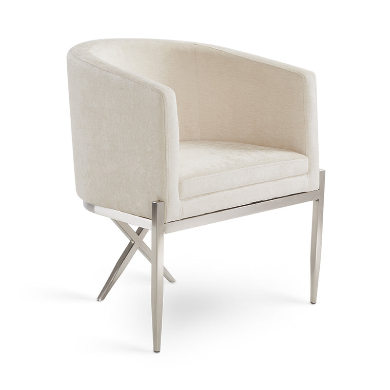 1. "Anton Accent Chair: Ivory Fabric - Elegant and comfortable seating option"
