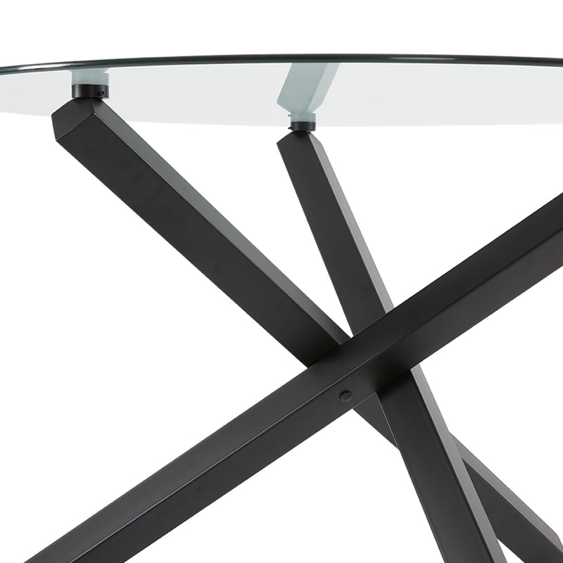 3. "Elegant Helen Black Dining Table with ample seating space"
