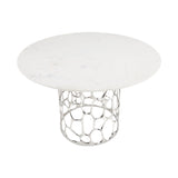 4. "Silver Marble Dining Table by Mario - Enhance your dining area with this stunning silver marble table"