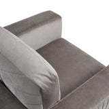 5. "Franklin Accent Chair: Grey Velvet - Ideal for modern and contemporary interiors"