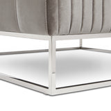 4. "Grey Velvet Accent Chair - Perfect blend of style and comfort"