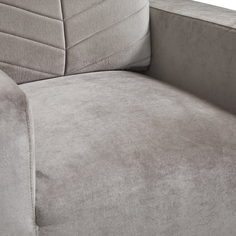 7. "Franklin Accent Chair in Grey Velvet - Create a cozy and inviting seating area"