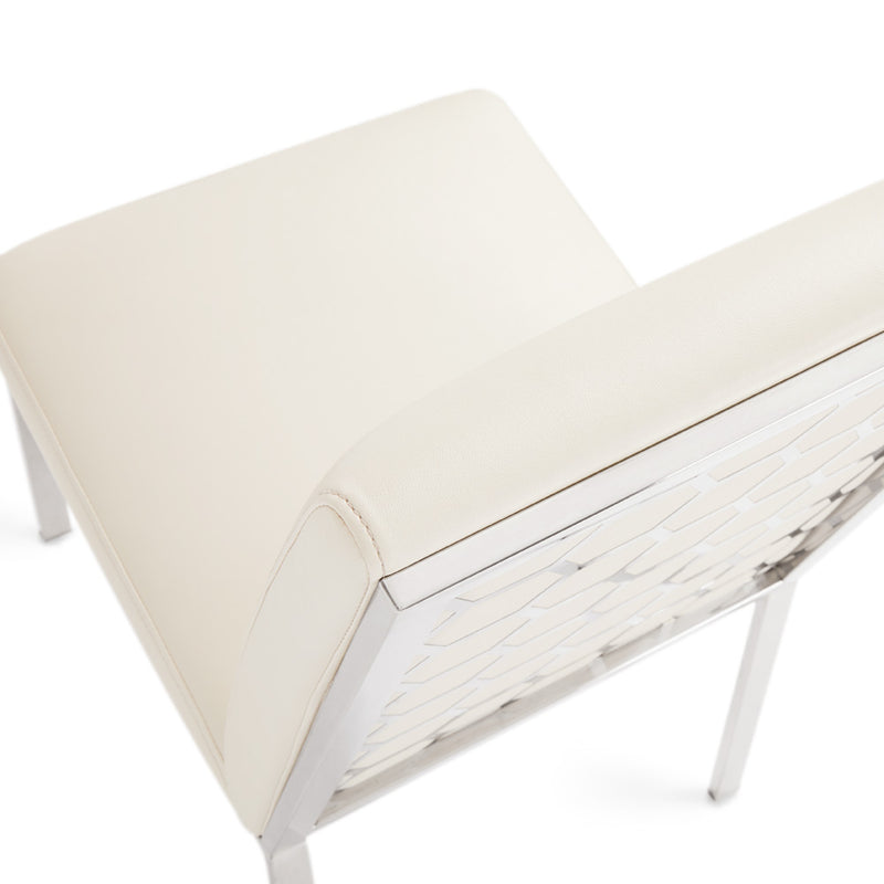 4. "Taupe Leatherette Riley Dining Chair - Enhance your dining experience with this chic and cozy seating option"