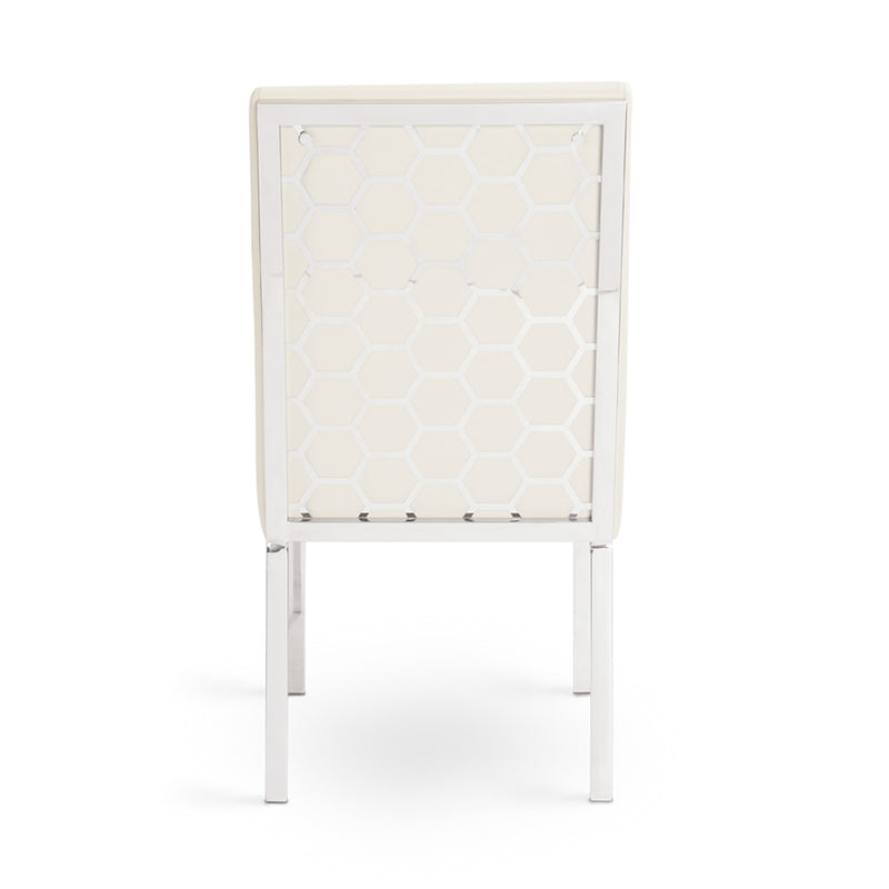 3. "Medium-sized image of Riley Dining Chair: Taupe Leatherette - Perfect addition to any modern dining space"