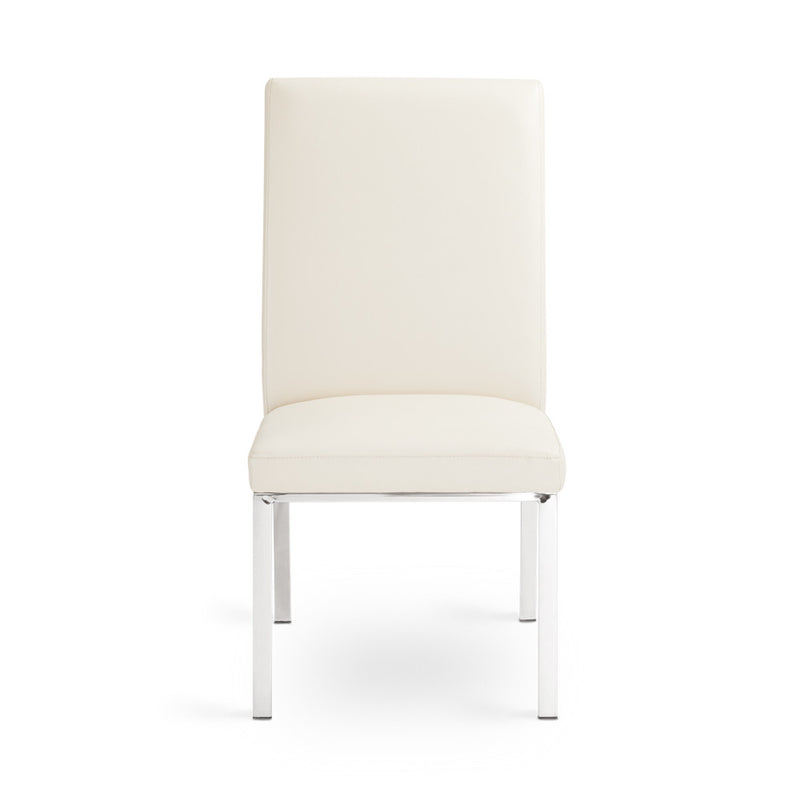 5. "Riley Dining Chair: Taupe Leatherette - Sleek design and premium quality materials for long-lasting comfort"