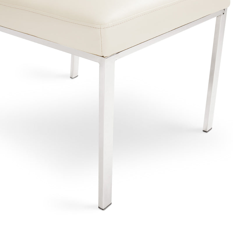 6. "Medium-sized image showcasing Riley Dining Chair: Taupe Leatherette - Ideal for both formal and casual dining settings"