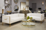 8. Contessa Vanilla Loveseat: Truro Gold - Durable construction for long-lasting use