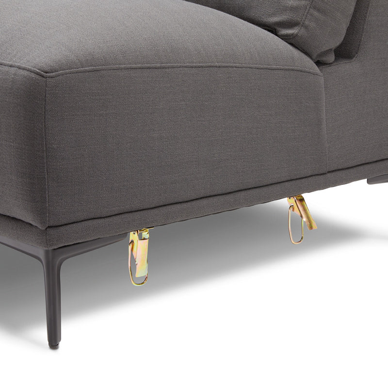 4. "Middleton Sectional Sofa in Grey Linen - Luxurious and cozy seating solution"