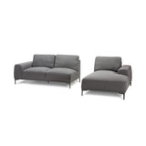 7. "Grey Linen Middleton Sectional Sofa - Ideal for entertaining guests or relaxing with family"