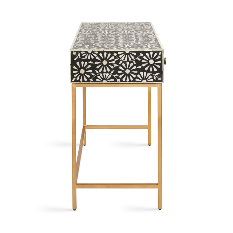 5. "Unique Augustine Bone Inlay Console Table with timeless appeal"
