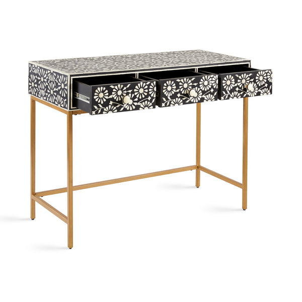 2. "Elegant Augustine Bone Inlay Console Table for stylish interiors"