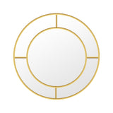 1. "Elegant gold-framed wall mirror for a luxurious home decor"