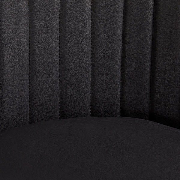 2. "Moira Black Dining Chair: Black Leatherette - Comfortable and durable chair for everyday use"