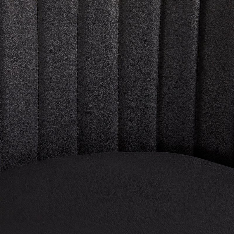 2. "Moira Black Dining Chair: Black Leatherette - Comfortable and durable chair for everyday use"