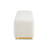 4. "Nelly Gold Bench: Boucle Fur - Contemporary and Versatile Seating Solution"