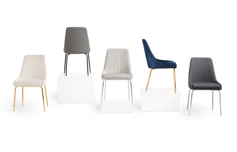 8. Elegant Moira Gold Dining Chair: Ivory Linen for a Sophisticated Dining Experience