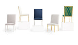 3. "Riley Dining Chair in White Leatherette - Enhance your dining experience with this elegant chair"