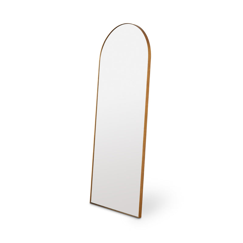 5. "Philip Floor Mirror: Gold Frame - Functional and Stylish Home Accent"