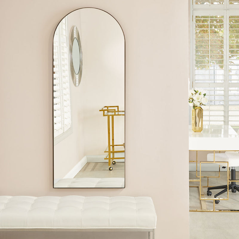 1. "Philip Floor Mirror: Black Frame - Sleek and stylish full-length mirror for modern interiors"