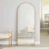 1. "Philip Floor Mirror: Gold Frame - Elegant and Versatile Home Decor"