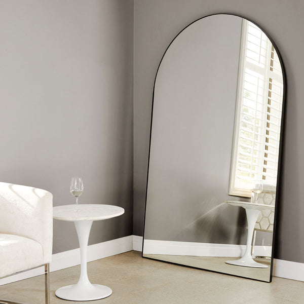 1. "Dora Floor Mirror: Black Frame - Sleek and stylish full-length mirror for any room"