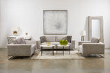 11. "Franklin Accent Chair in Grey Velvet - Relax in style with this plush chair"